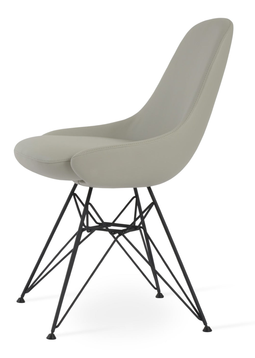Soho Concept Gazel Tower Dining Chair - Soft Leatherette, Chrome/Gold Finish, 2-year Guarantee, Modern Design Cinnamon  Soho-concept-dining-chair-04037