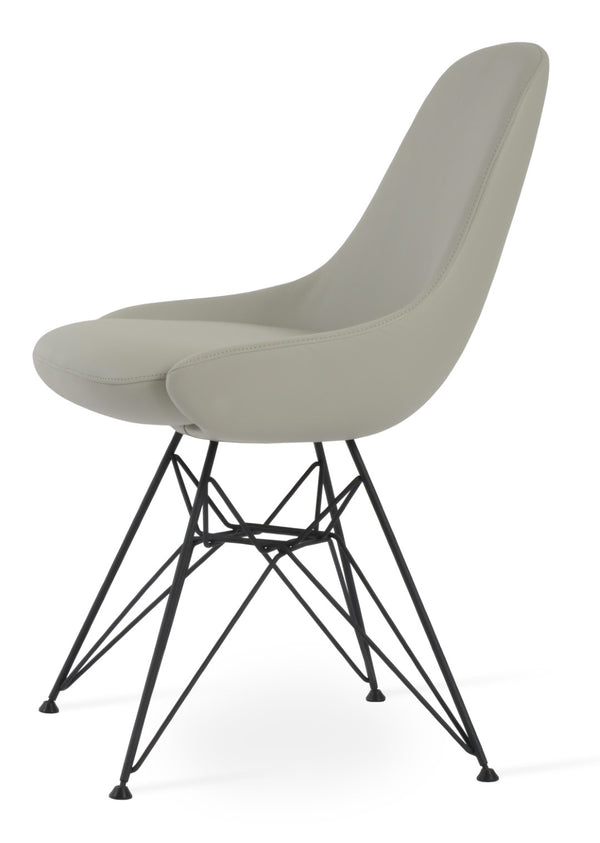 Soho Concept Gazel Tower Dining Chair - Soft Leatherette, Chrome/Gold Finish, 2-year Guarantee, Modern Design Black,Light Grey  Soho-concept-dining-chair-04196
