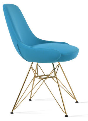 Soho Concept Gazel Tower Dining Chair - Elegant Upholstery, Durable Fabrics, 10-year Guarantee, Luxury Base Options Gold,Turquoise  Soho-concept-dining-chair-04188