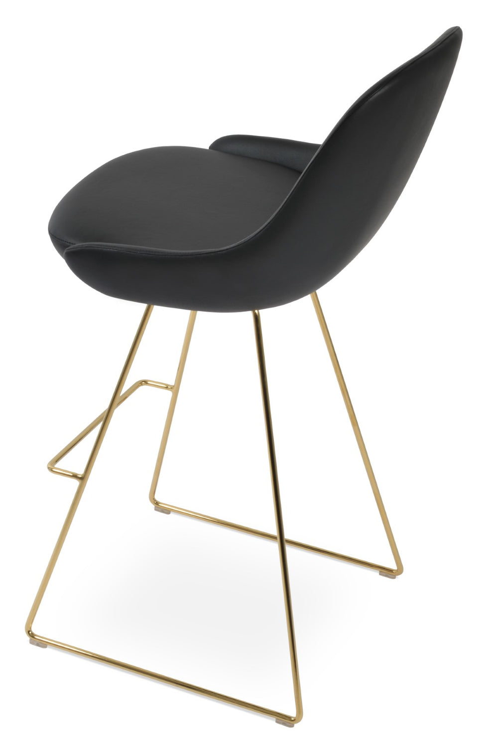 Soho Concept Gazel Wire Barstools & Counterstools - Stylish Leatherette Seating With 350 Lbs Capacity, 2 Year Guarantee Black  Soho-concept-dining-chair-08619