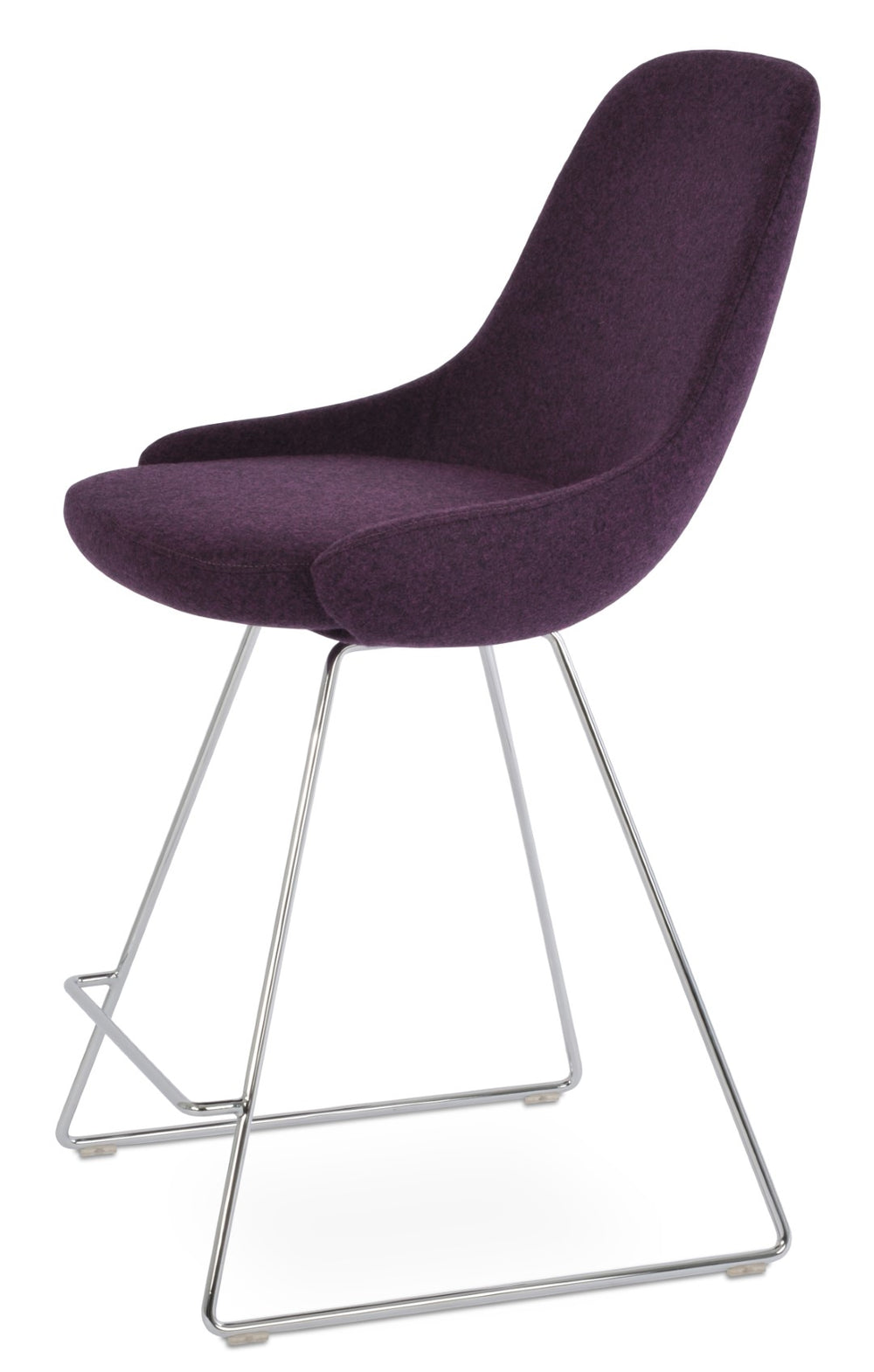 Soho Concept Gazel Modern Wire Barstools & Counterstools In Camira Blazer Wool - 10-year Guarantee, Chic Design! Black,Silver  Soho-concept-dining-chair-06906