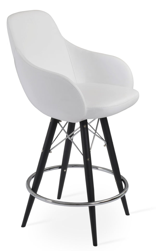 Soho Concept Gazel Arm Barstools & Counterstools With Memory Swivel - Stylish Leatherette, 2-year Guarantee! Black,White  Soho-concept-dining-chair-08630