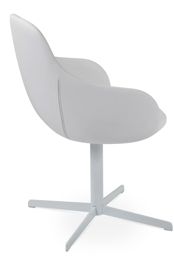 Soho Concept Gazel Large Office Chair – Stylish Leatherette Design, Adjustable Height, 2-year Guarantee, 300 Lbs Capacity White  Soho-concept-dining-chair-03807