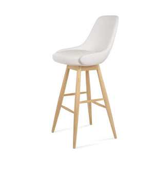 Soho Concept Gazel Wood Barstools & Counterstools – Premium Leatherette, Swivel Mechanism & 2-year Guarantee! Ash,Natural,White  Soho-concept-dining-chair-08634