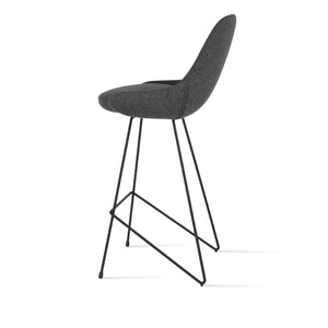 Soho Concept Gazel Cat Barstools & Counterstools - Modern Chrome Design, Durable Wool Fabric, 10-year Guarantee Black,Dark Grey  Soho-concept-dining-chair-08639