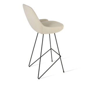 Soho Concept Gazel Cat Barstools & Counterstools - Luxurious Boucle, Velvet, & Nubuck Fabrics With 10-year Guarantee Chrome,White  Soho-concept-dining-chair-08641