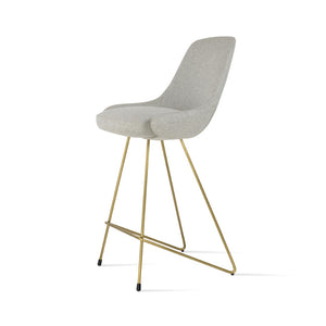 Soho Concept Gazel Cat Barstools & Counterstools - Modern Chrome Design, Durable Wool Fabric, 10-year Guarantee Brass,Silver  Soho-concept-dining-chair-08637
