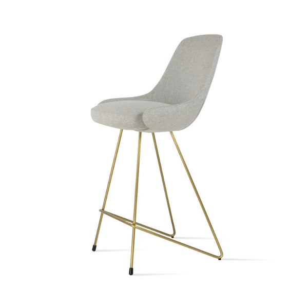 Soho Concept Gazel Cat Barstools & Counterstools - Modern Chrome Design, Durable Wool Fabric, 10-year Guarantee Brass,Silver  Soho-concept-dining-chair-08637