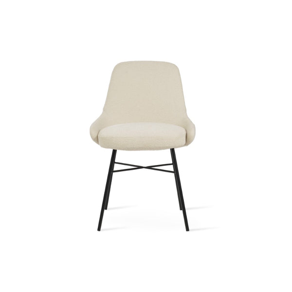 Soho Concept Gazel Cross Dining Chair - Stylish Boucle, Velvet & Nubuck Fabrics With 10-year Guarantee, Turquoise Black,White  Soho-concept-dining-chair-04027
