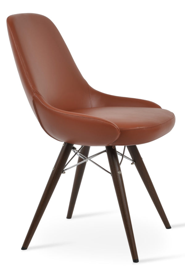 Soho Concept Gazel Mw Dining Chair - Elegant Soft Leatherette, Fire-retardant, 2-year Guarantee & Comfort Swivel Walnut  Soho-concept-dining-chair-04077