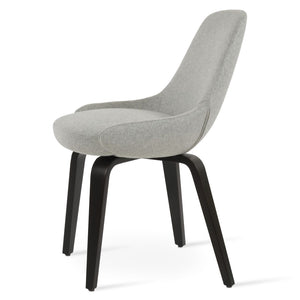 Soho Concept Gazel Plywood Dining Chair - Elegant Wool Upholstery, 10-year Guarantee, Memory Swivel & Stylish Design Silver  Soho-concept-dining-chair-04085