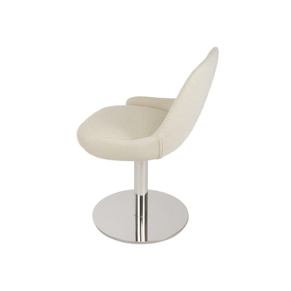 Soho Concept Gazel Round Swivel Chair - Modern Leatherette Dining Seat With 2-year Guarantee & Stylish Design White  Soho-concept-dining-chair-04116