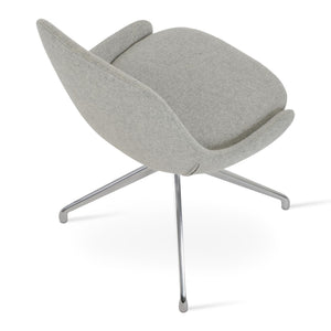 Soho Concept Gazel Spider Swivel Chair In Camira Blazer Wool - Stylish, Durable, And Elegant With 10-year Guarantee Silver  Soho-concept-dining-chair-04138
