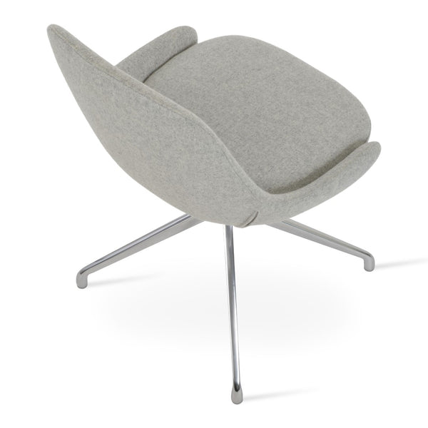Soho Concept Gazel Spider Swivel Chair In Camira Blazer Wool - Stylish, Durable, And Elegant With 10-year Guarantee Silver  Soho-concept-dining-chair-04138