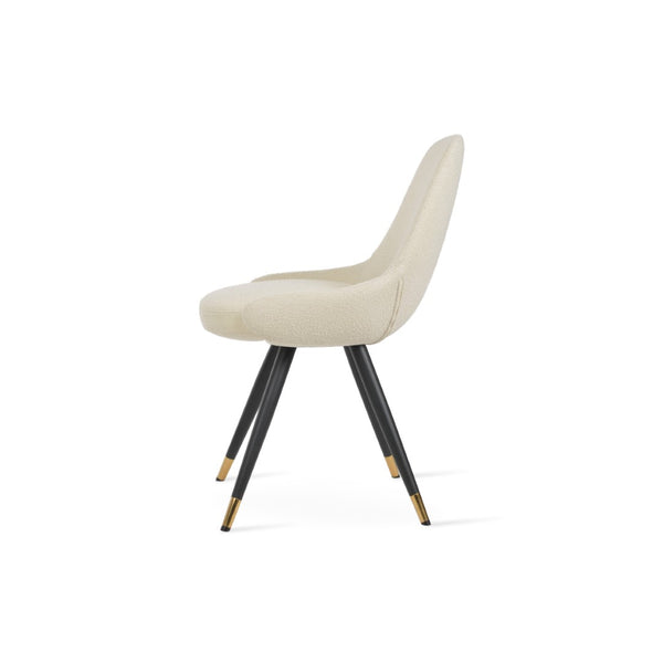 Soho Concept Gazel Star Dining Chair - Elegant Steel Base, Luxurious Fabrics, 10-year Guarantee, Adjustable Height Black,Brass,White  Soho-concept-dining-chair-04147