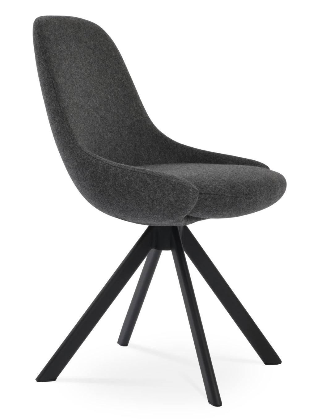 Soho Concept Gazel Sword Lounge Armchair Swivel - Elegant Comfort, Durable Fabrics, 10-year Guarantee, Stylish Design Black,Dark Grey  Soho-concept-dining-chair-04186