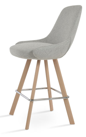 Soho Concept Gazel Sword Barstools & Counterstools - Premium Camira Wool Fabric, Elegant Design, 10-year Guarantee Natural,Silver  Soho-concept-dining-chair-08662