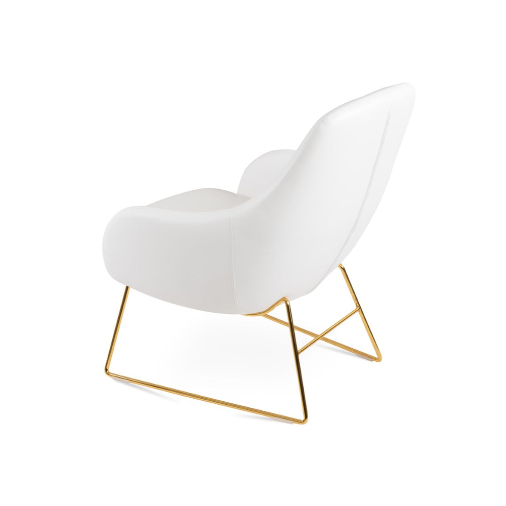 Soho Concept Gazel Wire (Ppm-fr) - Premium Leatherette, Soft Gold & White Finish, 2-year Quality Guarantee! Black  Soho-concept-dining-chair-13156