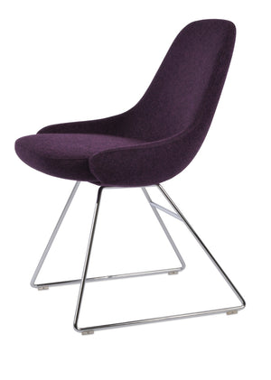 Soho Concept Gazel Wire Armchair Dining Chair In Deep Maroon - Camira Era Fabric, 10-year Guarantee, Stylish & Durable Deep Maroon  Soho-concept-dining-chair-04201