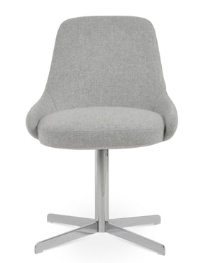Soho Concept Gazel 4 Star Swivel Dining Chair - Elegant Camira Wool Upholstery, 10-year Guarantee, Stylish Design Chrome,Silver  Soho-concept-dining-chair-03774