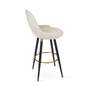 Soho Concept Gazel Ana Barstools & Counterstools - Stylish Upholstered Seats, Metal Legs, 10-year Guarantee, Luxurious Fabrics Black,Brass,White  Soho-concept-dining-chair-08612