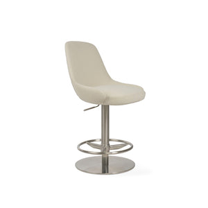 Soho Concept Gazel Piston Barstools & Counterstools - Luxurious Fabrics, Adjustable Height, 10-year Guarantee! White  Soho-concept-dining-chair-08614