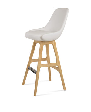 Soho Concept Gazel Premium Barstools & Counterstools - Elegant Wood Bases, Memory Swivel, 2-year Warranty, Stylish Fabrics Ash,Natural,White  Soho-concept-dining-chair-08617