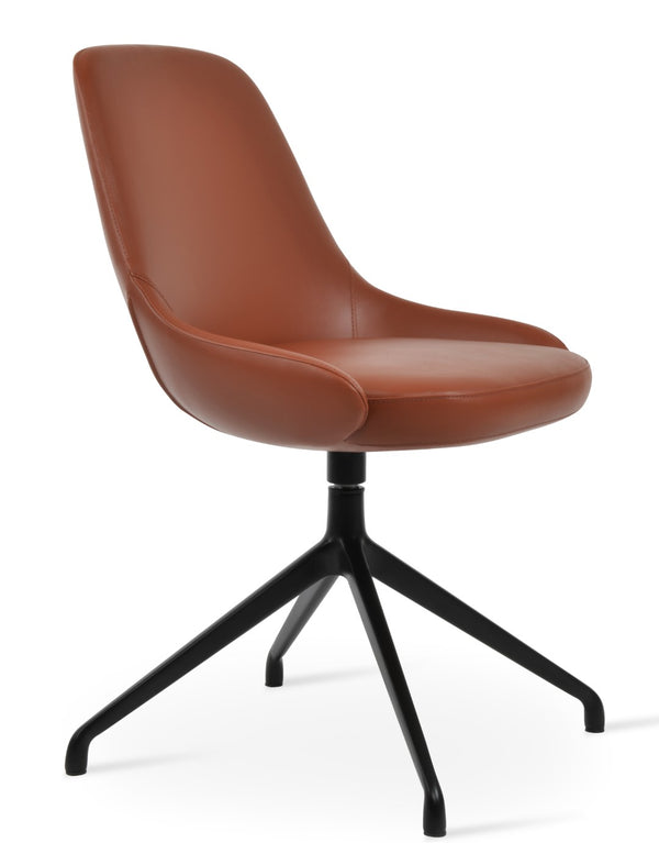Soho Concept Gazel Spider Swivel Chair - Ergonomic Leatherette Dining Chair With 2-year Guarantee & Style Options Black  Soho-concept-dining-chair-04142