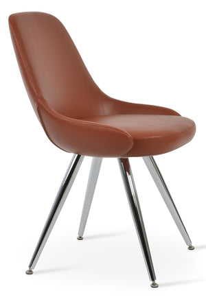 Soho Concept Gazel Star Dining Chair - Stylish Leatherette, Adjustable Height, Steel Base & 2-year Guarantee! Chrome  Soho-concept-dining-chair-04150