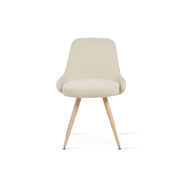 Soho Concept Gazel Star Dining Chair - Elegant Steel Base, Luxurious Fabrics, 10-year Guarantee, Adjustable Height Natural,White  Soho-concept-dining-chair-04148