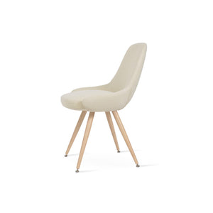Soho Concept Gazel Star Dining Chair - Elegant Steel Base, Luxurious Fabrics, 10-year Guarantee, Adjustable Height Natural,White  Soho-concept-dining-chair-04148