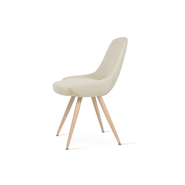 Soho Concept Gazel Star Dining Chair - Elegant Steel Base, Luxurious Fabrics, 10-year Guarantee, Adjustable Height Natural,White  Soho-concept-dining-chair-04148