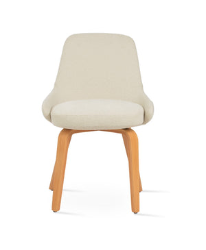 Soho Concept Gazel Plywood Dining Chair - Premium Upholstered Comfort In Walnut Finish With 10-year Guarantee Natural,White  Soho-concept-dining-chair-04087