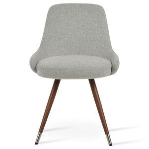 Soho Concept Gazel Star Dining Chair: Stylish Wool Upholstered Seating With Adjustable Height & 10-year Guarantee Walnut,Silver  Soho-concept-dining-chair-04151
