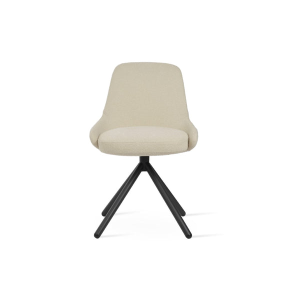 Soho Concept Gazel Stick Dining Swivel Chair - Elegant Boucle, Velvet, Nubuck Fabrics With 10-year Guarantee! Black,White  Soho-concept-dining-chair-04166