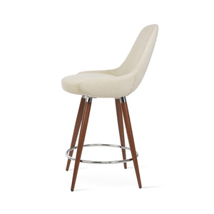 Soho Concept Gazel Ana Barstools & Counterstools - Stylish Upholstered Seats, Metal Legs, 10-year Guarantee, Luxurious Fabrics Walnut,White  Soho-concept-dining-chair-06844