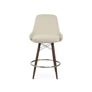 Soho Concept Gazel Mw Barstools & Counterstools - Customizable Fabrics, 300 Lb Capacity, 10-year Guarantee! Walnut,White  Soho-concept-dining-chair-08602