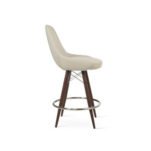 Soho Concept Gazel Mw Barstools & Counterstools - Customizable Fabrics, 300 Lb Capacity, 10-year Guarantee! Walnut,White  Soho-concept-dining-chair-06845