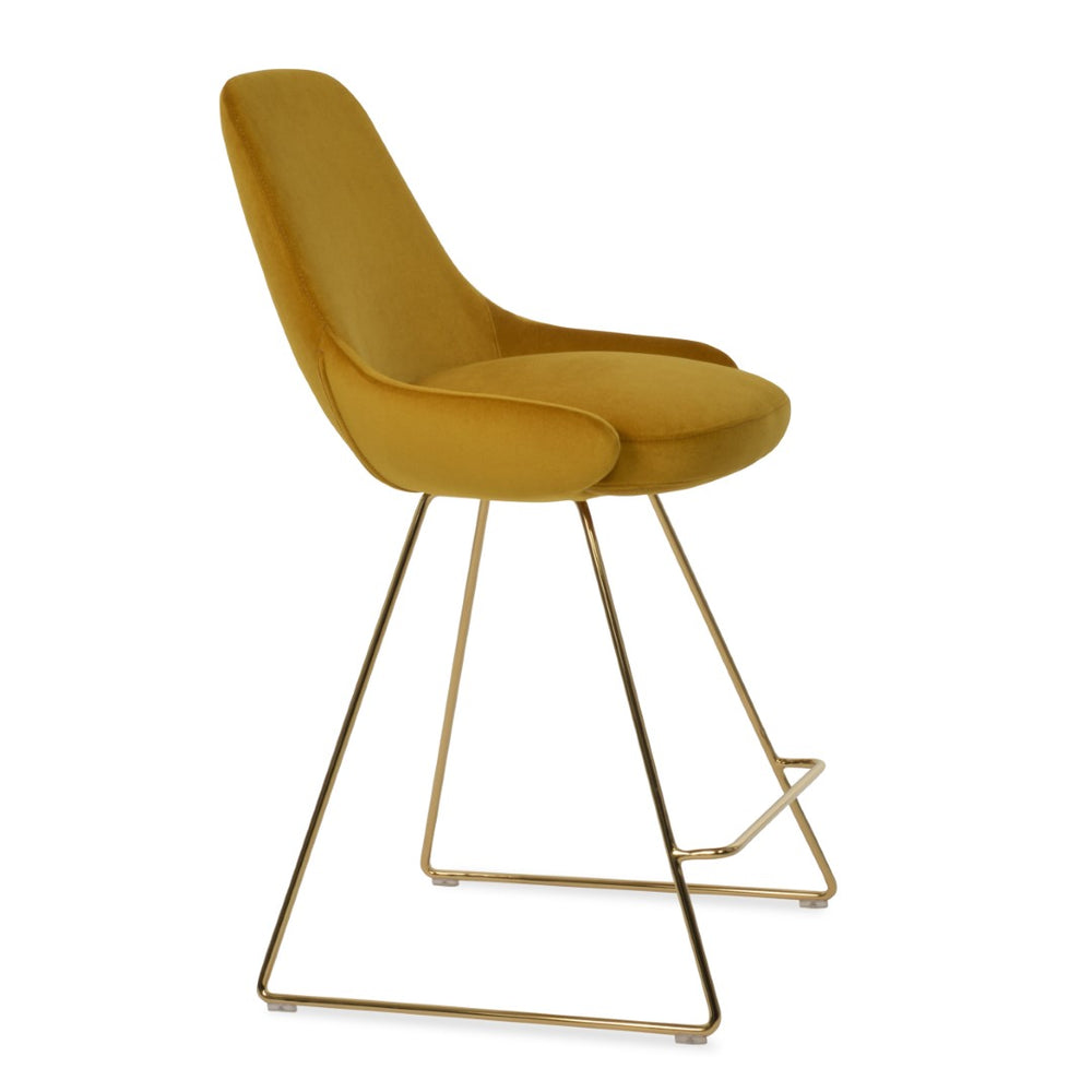 Soho Concept Gazel Wire Barstools & Counterstools - Luxurious Upholstery, 10-year Guarantee, Stylish Finishes! Gold  Soho-concept-dining-chair-08671