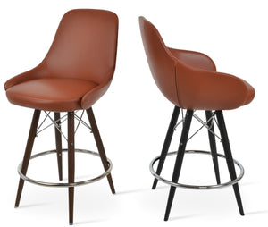 Soho Concept Gazel Arm Barstools & Counterstools With Memory Swivel - Stylish Leatherette, 2-year Guarantee! Black,Walnut  Soho-concept-dining-chair-08876