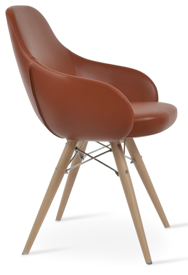 Soho Concept Gazel Mw Dining Chair - Elegant Soft Leatherette, Fire-retardant, 2-year Guarantee & Comfort Swivel Natural  Soho-concept-dining-chair-04235