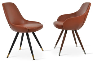 Soho Concept Gazel Star Armchair Dining Chair - Elegant Soft Leatherette, Adjustable Height, 2-year Guarantee Walnut,Black,Gold  Soho-concept-dining-chair-04240