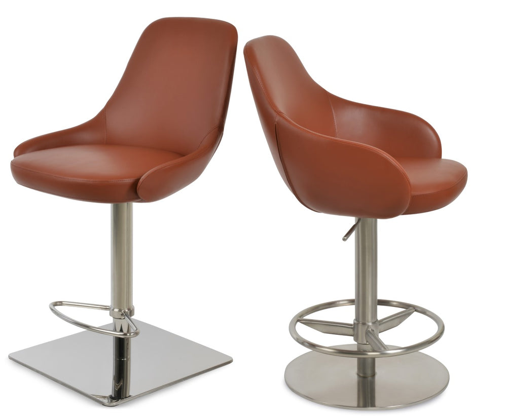 Soho Concept Gazel Round Barstools & Counterstools - Modern Swivel Design, Soft Leatherette, 2-year Warranty!   Soho-concept-dining-chair-08873