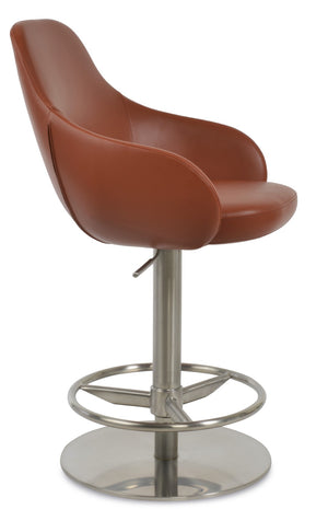 Soho Concept Gazel Round Armchair Swivel - Soft Leatherette, Modern Design, 2-year Guarantee, Comfort & Style Cinnamon  Soho-concept-dining-chair-06909