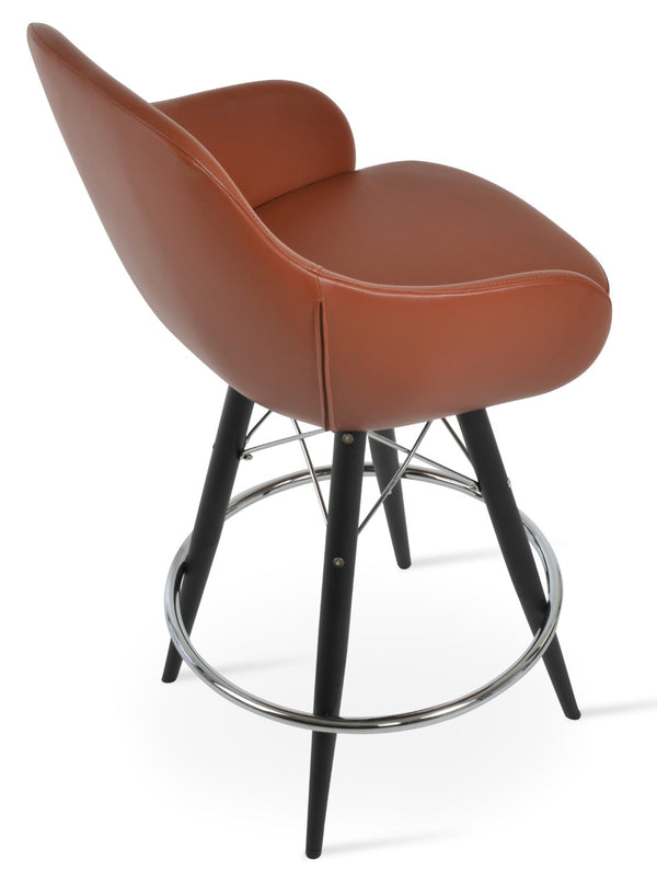 Soho Concept Gazel Arm Barstools & Counterstools With Memory Swivel - Stylish Leatherette, 2-year Guarantee! Black  Soho-concept-dining-chair-08871
