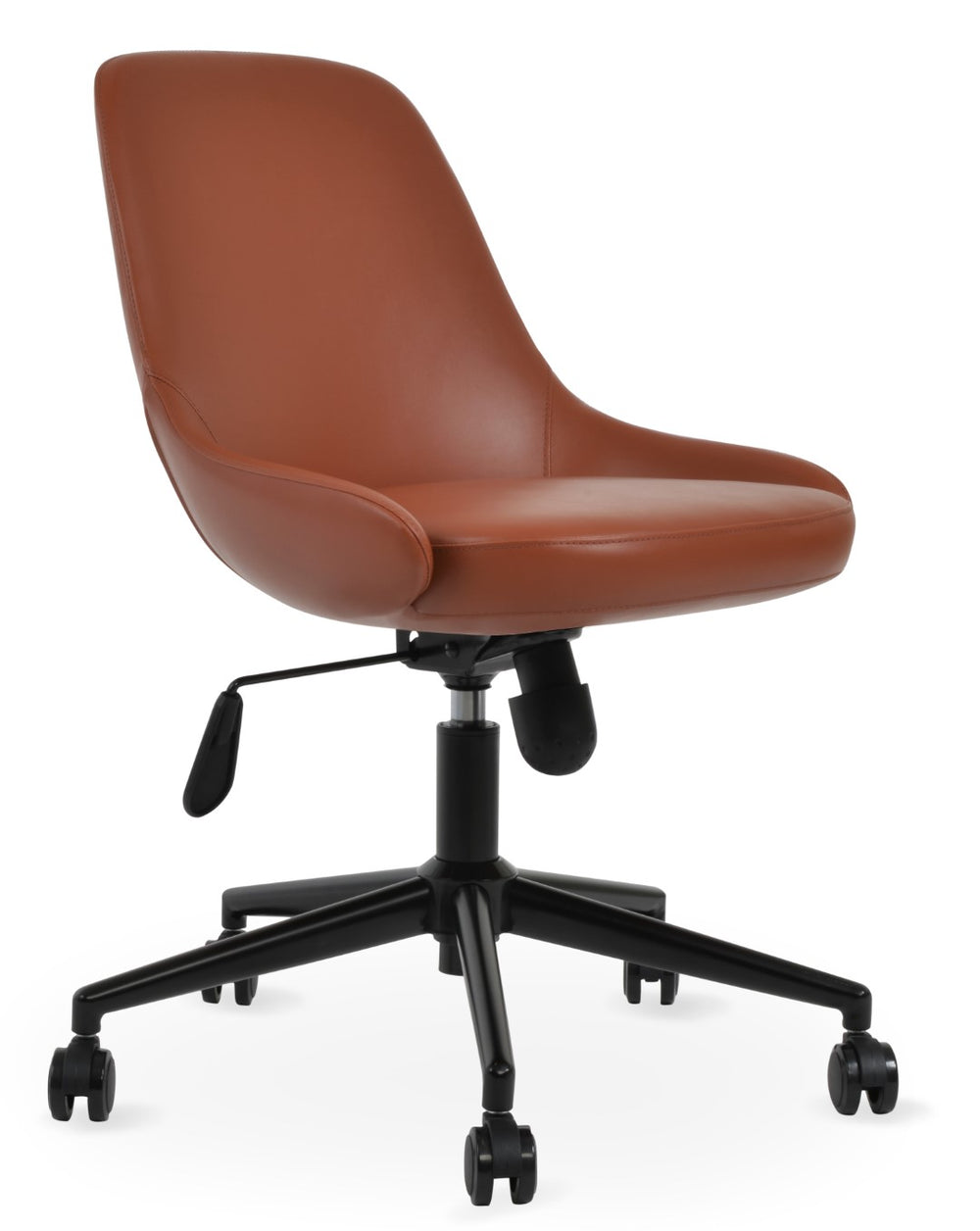 Soho Concept Gazel Office Chair - Stylish Ppm-fr Leatherette, 2-year Guarantee, Adjustable Height, Supports 300 Lbs Chrome,Black  Soho-concept-dining-chair-11864
