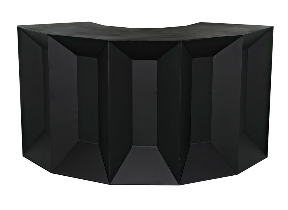 Noir Peter Industrial Bar: Stylish Matte Black Metal Design for Modern Spaces, Durable & Versatile 78” W GBAR004MTB