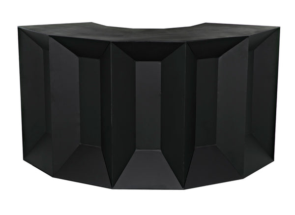 Noir Peter Industrial Bar: Stylish Matte Black Metal Design for Modern Spaces, Durable & Versatile 78” W GBAR004MTB