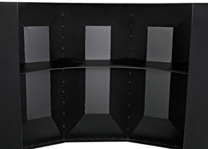 Noir Peter Industrial Bar: Stylish Matte Black Metal Design for Modern Spaces, Durable & Versatile 78” W GBAR004MTB