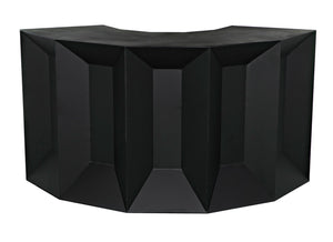 Noir Peter Industrial Bar: Stylish Matte Black Metal Design for Modern Spaces, Durable & Versatile 78” W GBAR004MTB